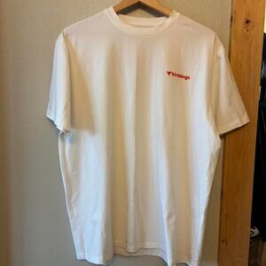 Bird Dog Athletic White T-Shirt‎ with Red & Blue Hummingbird Logo Sz XL